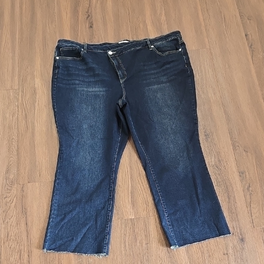 ARULA Size 24 Criss-Cross Waist Ankle Jeans